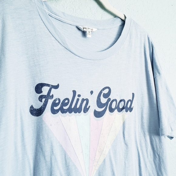 Wildfox Feel Good Blue Short Sleeve Tee - Picture 2 of 6
